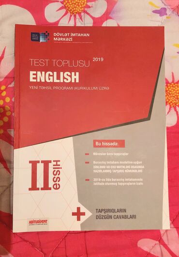 ingilis dili testi 5 ci sinif: İNGİLİS DİLİ TOPLU 1 VƏ 2 Cİ HİSSƏ. İli 2019 Çatdırılma: Nəsimi