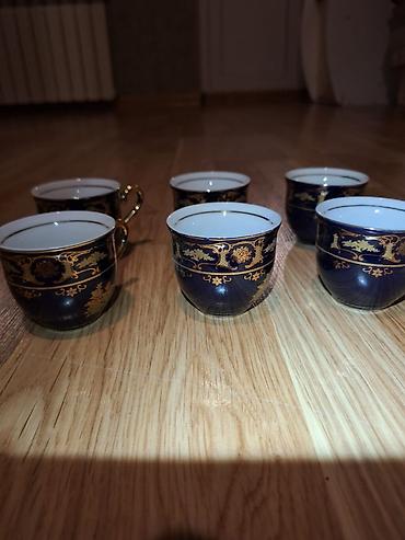 cay servisi: Çay dəsti, rəng - Göy, Farfor, Çexiya — 9