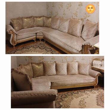Masa və oturacaq dəstləri: Künc divan, İşlənmiş, Açılmayan, Bazalı, Çatdırılma yoxdur