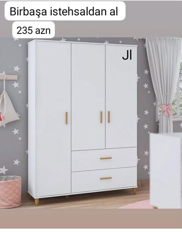 Dolablar: Yeni, Açılan, 3 qapılı Düz dolab, Qarderob, paltar dolabı, Azərbaycan — 14