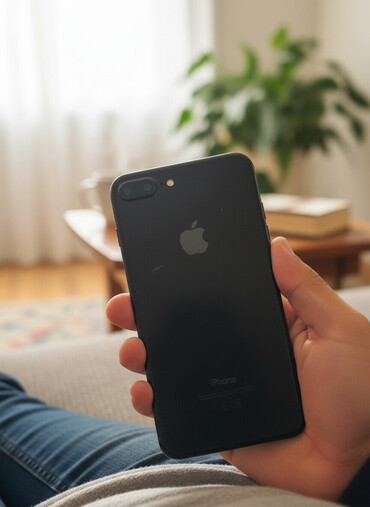 Apple iPhone: IPhone 8 Plus, Б/у, 32 ГБ, Черный, Чехол, 97 % — 1