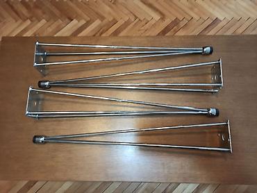 namestaj za decu: Metalni nogari (za sto) dužine 70cm, sa podešavajućim stopicama — 3
