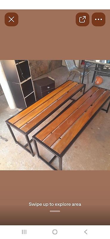 taxt 2 ci el: Məhsul: Açıq məkan üçün dekorativ skamya - Material: Qara rəngli — 9
