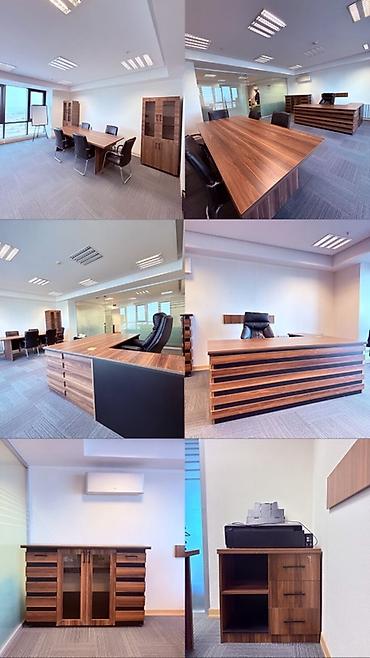 Ofis dəst mebeli: Təcili satılır! Ofis mebel dəsti – müasir dizayn, qoz ağacı — 1