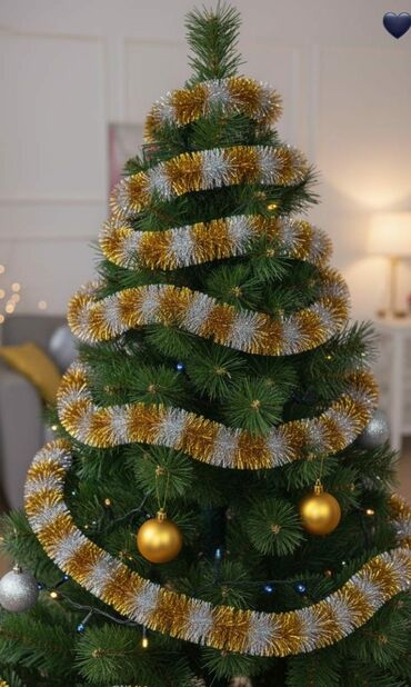 Yeni il ağacları: LED işıqlı Yeni il ağacı – payetli bəzəklərlə - Realistik iynəyarpaq — 38