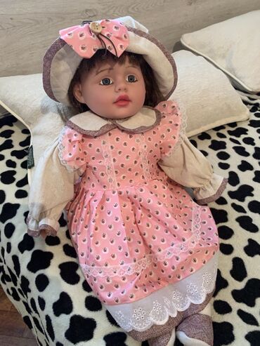 Игрушки: Фарфоровая кукла в винтажном стиле. - Материал: фарфоровая голова и — 2