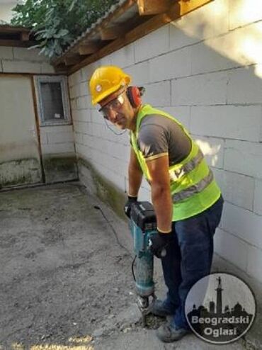 bajcovanje parketa: Darko Tomović majstor za rušenje betona, stepeništa, potpornih zidova