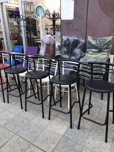 Restoran mebeli: Bar oturacaqlari zavod istehsalidir qalin demirlidir oturacaq hisse — 6