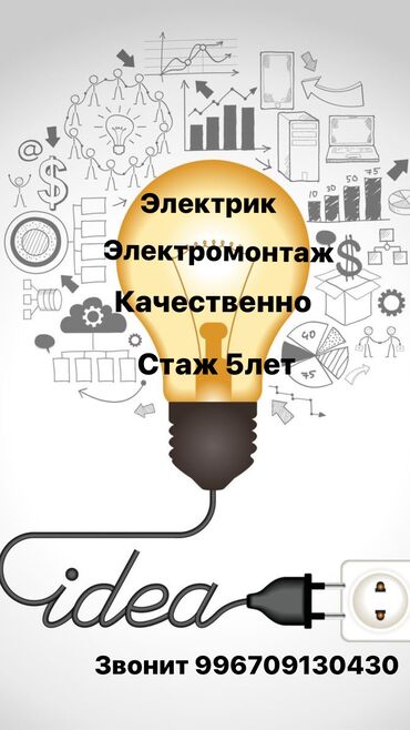 Электрики: Электрик | Демонтаж электроприборов, Монтаж проводки, Монтаж розеток 3-5 лет опыта