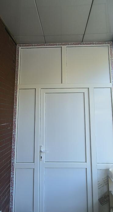 plastik bocka: PVC giriş qapısı və yan/üst panellər komplekti - Material: ağ rəngli — 2