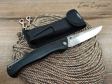 Охотничьи ножи: Складной нож Калан от Витязь сталь 65x13, рукоять дерево Охота и — 11