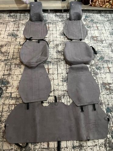 винил для авто: Чехлы Велюровые, С подушкой, цвет - Серый, Universal Seat cover, Новый, Самовывоз, Бесплатная доставка, Платная доставка
