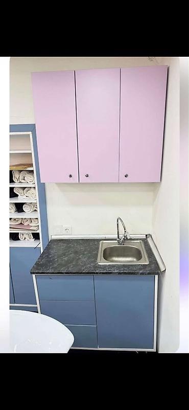 salon stulu: Gözəllik salonu mebelləri dəsti - Vizaj masası: Böyük dairəvi güzgü — 7