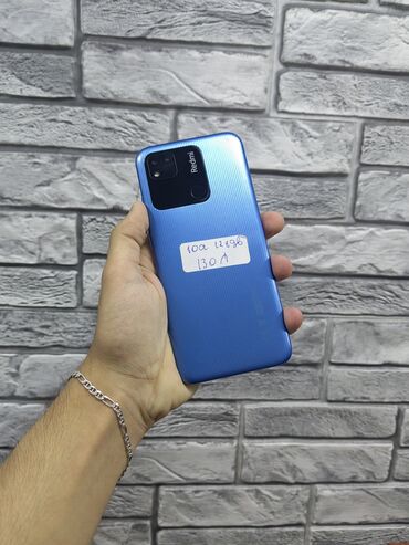 xiaomi 10 t: Xiaomi Redmi 10A, 128 GB, rəng - Göy, 
 Barmaq izi, İki sim kartlı, Face ID