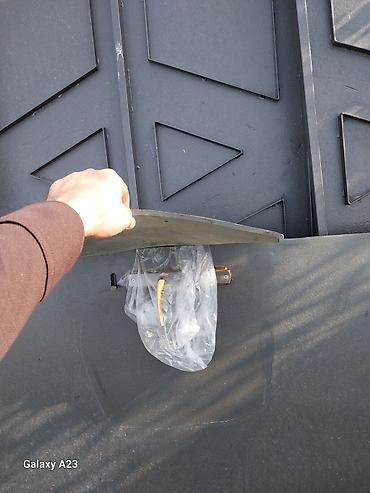 Həyət darvazaları: Metall darvaza üçün qapı dəsti - Material: qalın metal lövhə üzərində — 1
