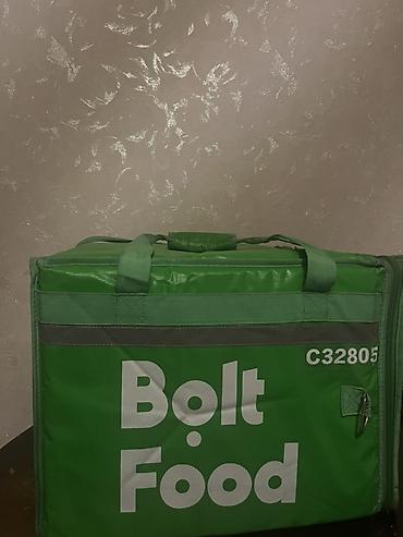 bolt sumka: Bolt Food termo çanta - Rəsmi Bolt Food dizaynlı, yaşıl rəngli — 1
