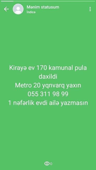 Uzunmüddətli kirayə mənzillər