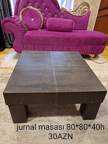 mdf material: Kvadrat masa, Açılmayan, Təkərsiz, MDF, Zəmanətsiz — 1