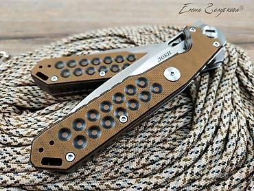 brown: Складной нож Локи Brown от НОКС, сталь D2, рукоять G10 — 8