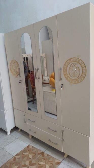 Dolablar: Yeni, Açılan, 4 qapılı Düz dolab, Qarderob, paltar dolabı, Azərbaycan — 2