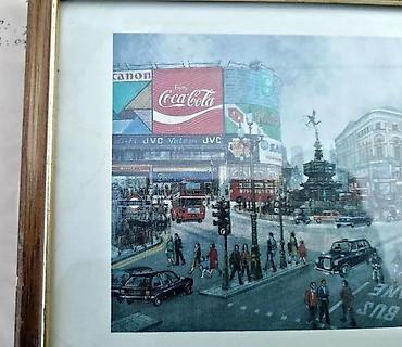 Slike i ramovi: London Picadilli Circus, H. Moss. Čuveni vintage otisak. COCA-COLA — 2