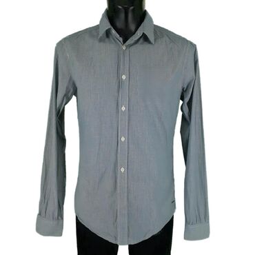 Košulje: Košulja Na duge rukave, M (EU 50), bоја - Tamnoplava, Pamuk — 1