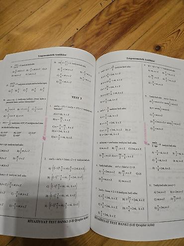 Testlər: Araz yayınlarının riyaziyyat test bankı yenidir heç bir tez işlenmeyib — 3