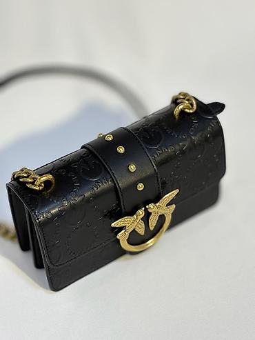 pinko: PINKO Love Bag ikon dizaynlı mini çanta - Rəng: qara - Material — 2