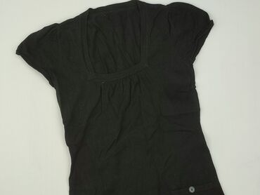czarne t shirty basic: Women`s T-shirt, size S (EU 36)