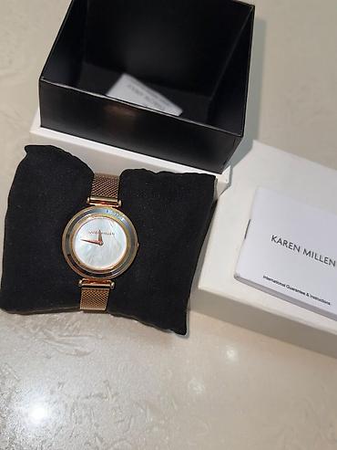 Наручные часы: İştənmiyib. Duty freeden alınıb. Karen Millen qadın saatı – Analoq — 2