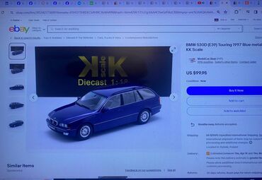 Avtomobil modelləri: Коллекционная модель BMW 530d E39 Touring blue 1997 KK-Scale Scale — 10