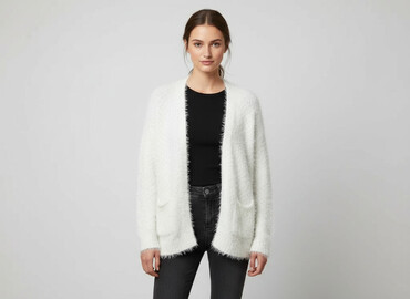 kurtka jeansowa z futerkiem bershka: Bershka, Kardigan damski, rozmiar S