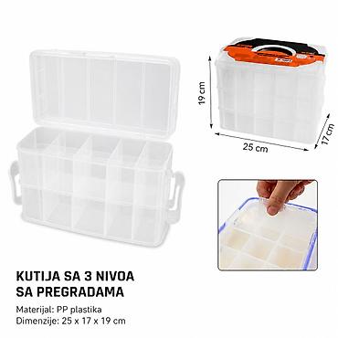 KMT Troslojna kutija za skladištenje 3200013 Praktična prozirna