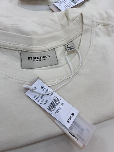 футболка hba: Мужские футболки ESSENTIALS Fear of God Доступен только в XXL размере — 2