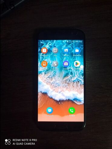 телефоны самсунк: Samsung Galaxy A5 2017, Б/у, 32 ГБ, цвет - Черный, 2 SIM