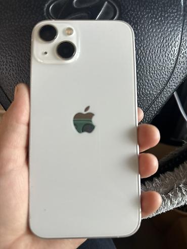 мобила: IPhone 13, Б/у, 128 ГБ, Белый, Коробка, Чехол, 73 % — 2