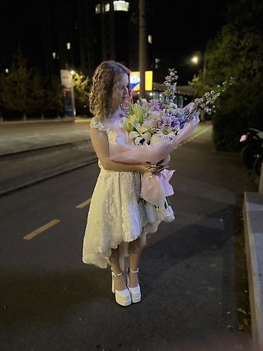 белый платье: Платье сделала сама, только нет пуговиц сзади. Так же продаются туфли — 2