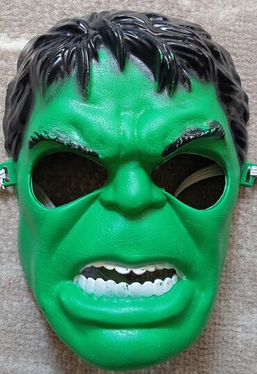 saxsi qab: Hulk üz maskası - Material:Bərk material və Kapron💪 - Rəng: yaşıl