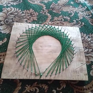 Панно: Панно в технике изонить (string art) - Ручная работа: на деревянном — 3