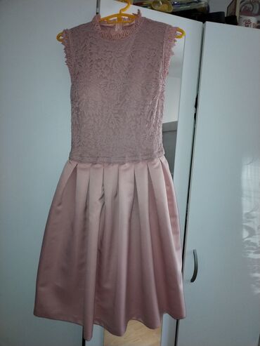 novogodišnje haljine: M (EU 38), color - Pink, Evening, Short sleeves