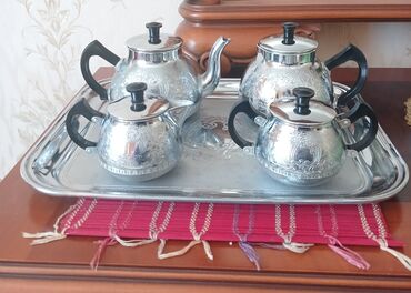 assa çay: Çay dəsti, rəng - Gümüşü, Metal