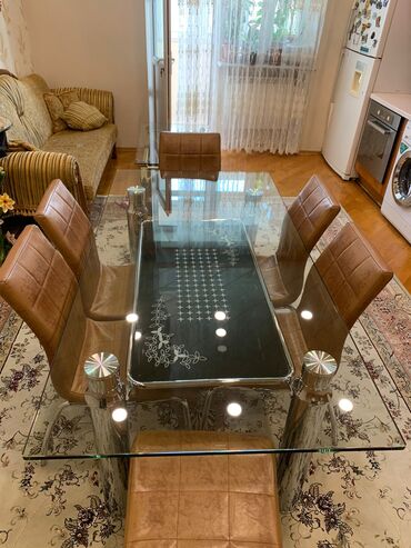 стол трансформер купить в баку: Для кухни, Б/у, Квадратный стол, 6 стульев