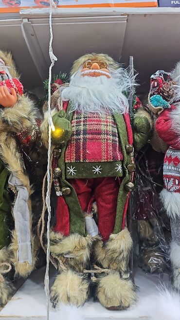 Yeni il oyuncaqları və bəzəkləri: Məhsul kodu sm-510018 Hündürlük 30 cm Şaxta baba kukla mişkası Diqqət — 15