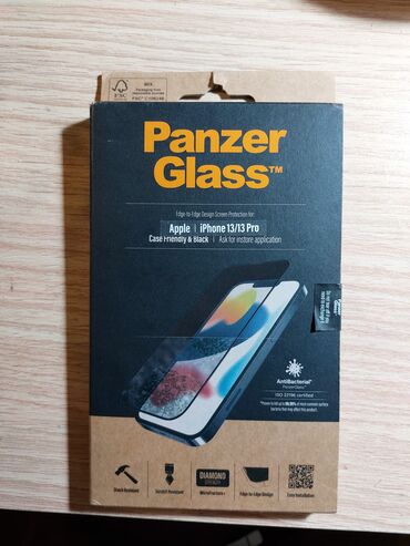iphone 13 qiymeti ikinci el: Panzer glass 13/13pro iphone üçün. təzədir, amazon ilə sifariş elədim