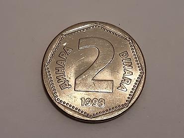 Numizmatika i filatelija: Dinari 1, 2, 10 dinara iz 1993. god. UNC kvaliteta Kovanice, novcici — 13