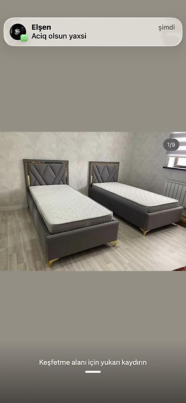 Çarpayılar: Yeni, Təknəfərlik çarpayı, Bazalı, Matras ilə, Siyirməsiz, Azərbaycan — 1