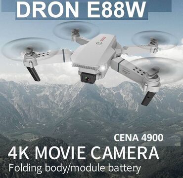 Dronovi: Dron E88W PRO 2021 WIFI FPV RC 4K/Dual GARANCIJA GODINU DANA 200m — 2