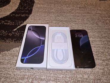 айфон 12 про макс бу цена в бишкеке: IPhone 16 Pro, Колдонулган, 128 ГБ, Black Titanium, Куту, 99 %