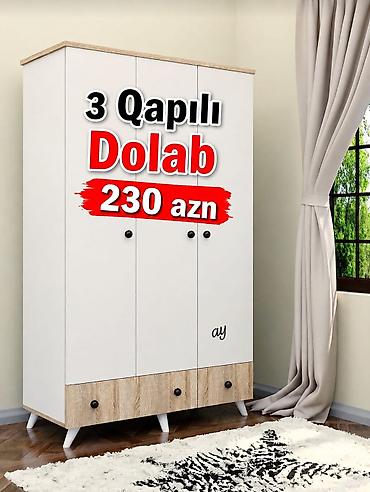 *3 Qapılı dolab* Yeni sifarişlə hazırlanır rəng seçimi var😊 olcu