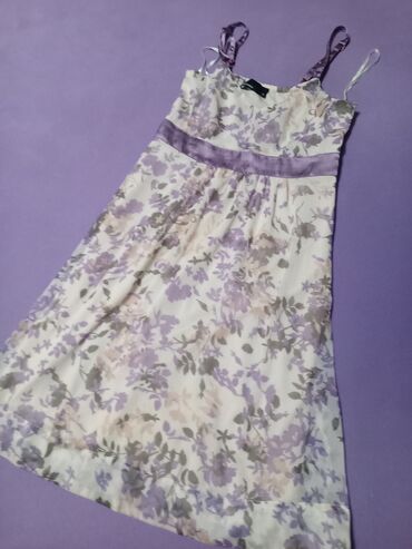 cvetna letnja haljina: S (EU 36), M (EU 38), bоја - Bela, Drugi stil